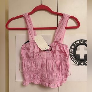 NWT Zara women’s xs Pink Sleeveless Top cotton